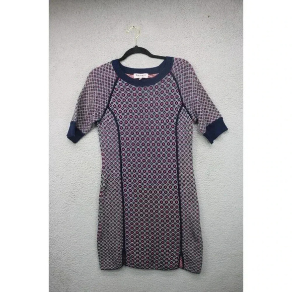 Juicy Couture Short Sleeve Diamond Print Sweater Dress-Size Large-Short - Picture 1 of 9